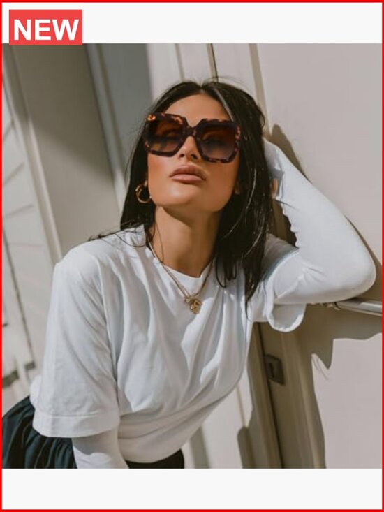Oversized Square Sunglasses Women Retro Shades Luxury UV400 Protection main image 5
